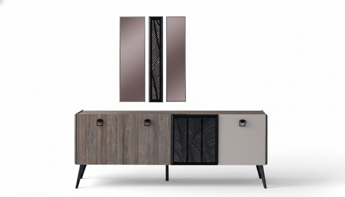Anrichte Sideboard mat Spigel Grupp Holzschaf Schaf Iesszëmmer