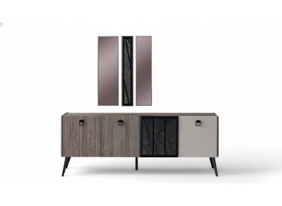 Anrichte Sideboard mat Spigel Grupp Holzschaf Schaf Iesszëmmer