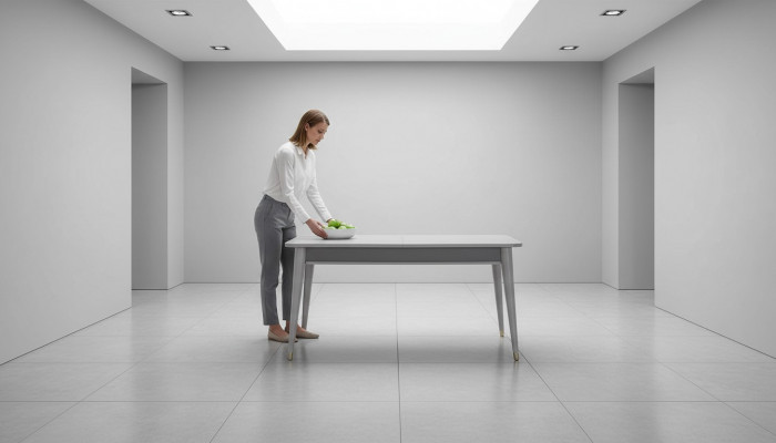 Groussen Iessdësch Designer Iesszëmmer Miwwelen Auszéibaren Holzdësch Nei