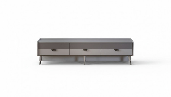 Grau Sideboard Designer Wunnzëmmer TV-Ständer RTV Lowboard Miwwel Nei