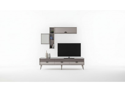 Beige Wunnzëmmer Sideboard Robuste TV-Stander Lowboard Luxus Regaler