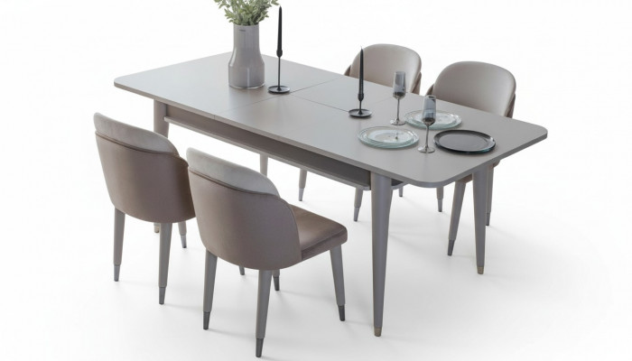 Luxuriéisen erausziehbaren Dësch Designer Modern Iesszëmmer Textil Still