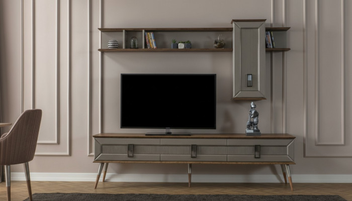 Modern brong Wonnerzëmmer Miwwelen Robust Sideboard Designer Regal 2tlg