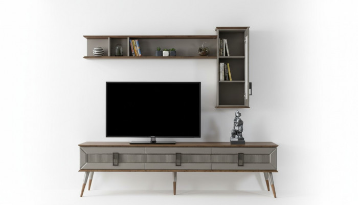 Modern brong Wonnerzëmmer Miwwelen Robust Sideboard Designer Regal 2tlg
