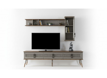 Modern brong Wonnerzëmmer Miwwelen Robust Sideboard Designer Regal 2tlg