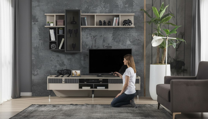 Exklusivt Sideboard Modern Regal TV-Stänner Holz Lowboard Miwwelen Neit