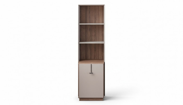 Moderne Bicherrégaler Designer Standregal Beige Bürosréier Bicherschaf