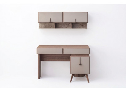 Beige Schreifdësch Luxus Büro-Dësch Mauer-Schaf Computerdësch Set
