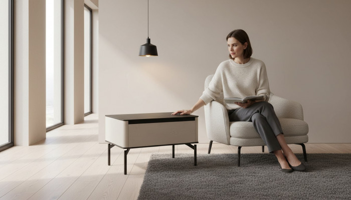 Wäissen Nuetsdësch Designer Modern Kannerzëmmer Miwwelen Nuechtkonsol Nei