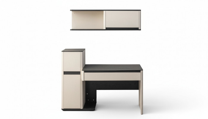 Wäissen modernen Designer-Schreibtisch fir Kanner, Computerschreibtisch, Wandkabinett.