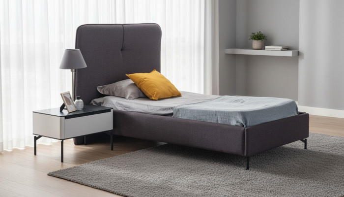 Gro Kinderzëmmer Designer Kannerbett Holz Nuetsdësch Luxus Set