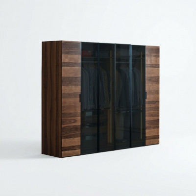 Moderne Schlofkummer Kleederschaf Designer Glas Schaf Luxus Miwwelen