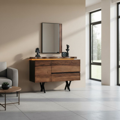 Exklusiven Schminktisch Spigel Holz Kosmetiksdësch Brongen Luxus Konsol