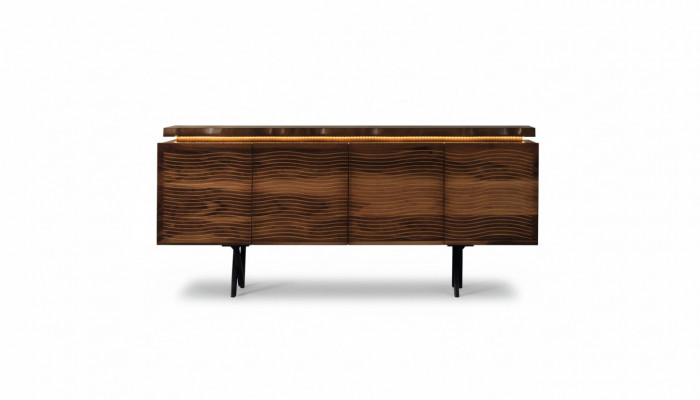 Designer brong Holz Kommod Luxuriéist Sideboard Iesszëmmer Holzschaf.