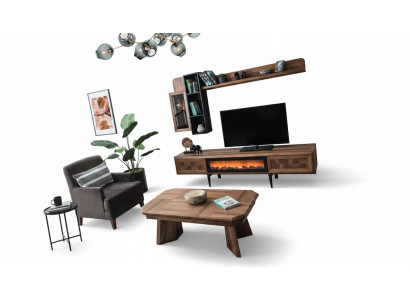 Wunnzëmmer Exklusiv Garnitur Designer TV-Stänner Lowboard Dësch.