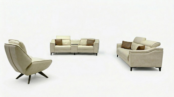 Komplett Couchgarnitur Designer 3-Sëtz Zweisëtzer Luxusaarmsëtz