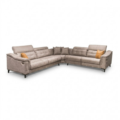 Robust Gro Eckcanapé Wunnzëmmer an L-Form Liederkanapé Designer Couches