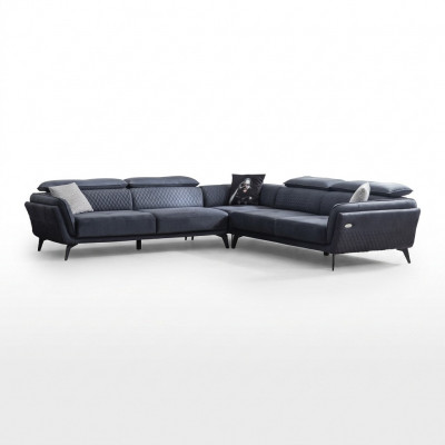 Robust Gro Stoffcouch Designer L-Form Sofa Wunnzëmmer Polster Canapé