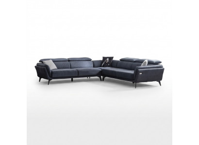 Robust Gro Stoffcouch Designer L-Form Sofa Wunnzëmmer Polster Canapé