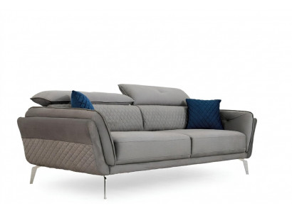 Groue Stoffsofa Luxuspolstersofa Modernen Drësëtzeger Stoffmiwwel