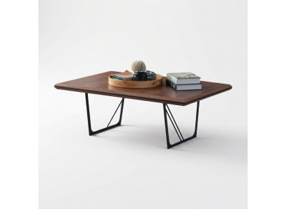 Canapé Dësch Kaffisdësch Sofa Dësch Niewendësch Holz Brong Holzdësch