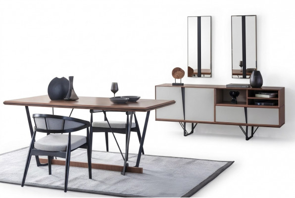 Set Iesszëmmer Iessdësch Anrichte Iesszëmmerdësch Brong Set 2tlg
