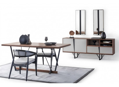 Set Iesszëmmer Iessdësch Anrichte Iesszëmmerdësch Brong Set 2tlg