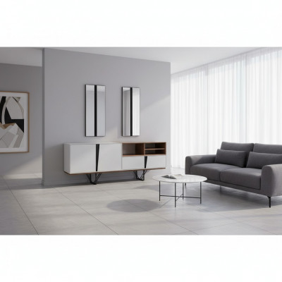 Luxus Anrichte Sideboard Schaf Kommode Holzschaf Holz Wäiss