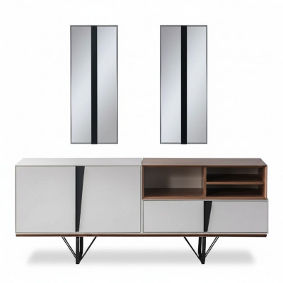Luxus Anrichte Sideboard Schaf Kommode Holzschaf Holz Wäiss