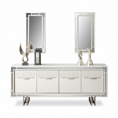 Sideboard Wäiss Schaf Kommode Holzschaf Holz Iesszëmmer
