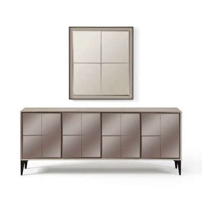 Anrichte Luxus Sideboard Schaf Kommode Holzschaf Holz Wäiss Modern