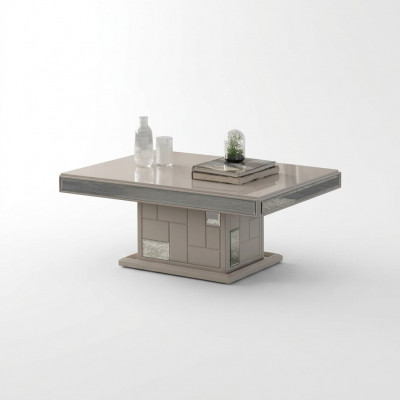 Luxus Sofa-Dësch Couchtisch Kaffisdësch Bäizäitdësch Holz Wäiss Dësch