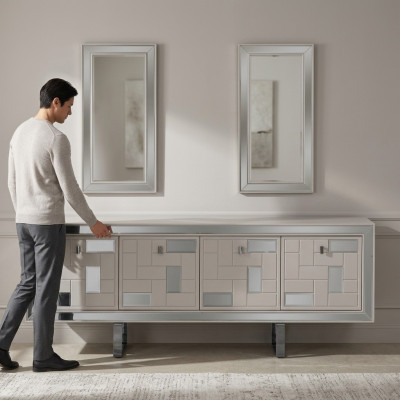 Wäiss Buffee Sideboard Schaf Kommode Holzschaf Holz Iesszëmmer