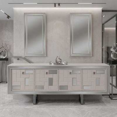 Wäiss Buffee Sideboard Schaf Kommode Holzschaf Holz Iesszëmmer