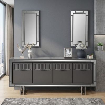Holzschaf Anrichte Sideboard Gri Schaf Kommode Holz Iesszëmmer