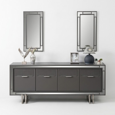 Holzschaf Anrichte Sideboard Gri Schaf Kommode Holz Iesszëmmer