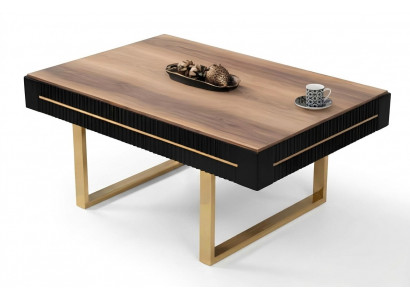 Couchtisch Kaffeisdësch Sofadësch Bäikëscht Holz Brong Dësch Design