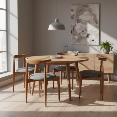 Set Kichenstillen Iesszëmmerstillen Holzstillen Set 4tlg Stillen Braun