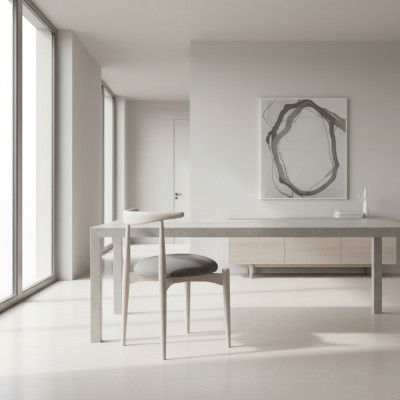 Kichenstull Iesszëmmerstull Holzstull ouni Armleef Beige Holz Modern