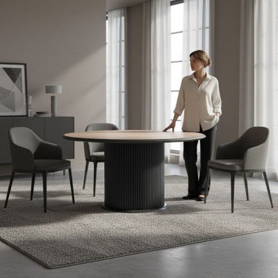 Holz-Dësch Iesszëmmertësch Iessdësch 140 cm Dësch Holz Gro Iesszëmmer
