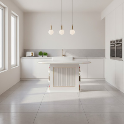 Modernt Iesszëmmerdësch Iessdësch Dësch Holz Béiž Iesszëmmer Holzdësch