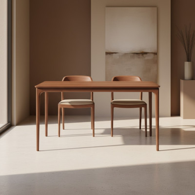 Klasseschen Iessdësch Iesszëmmerdësch Braun Holz Holzdësch Dësch 130 cm
