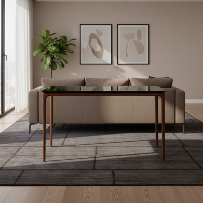 Klassesch Iessdësch Iesszëmmerdësch Brong Holz Holzdësch Dësch 130 cm