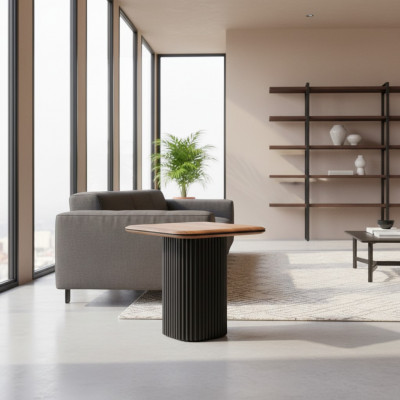 Niewent Dësch Sofadësch Kaffisdësch Sofa Dësch Holz Brong Dësch Design