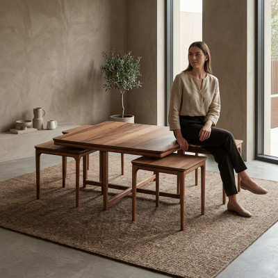 Komplett Couchtische Niewendëscher Kaffeestëscher Sofa Dëscher Brong