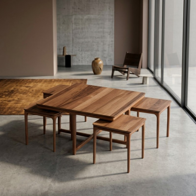 Komplett Couchtische Niewendëscher Kaffeestëscher Sofa Dëscher Brong