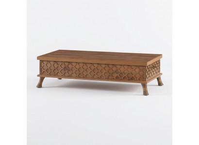 Dësch virum Sofa Kaffisdësch Nebenuecht Dësch aus Holz Braun Dësch Miwwelstéck