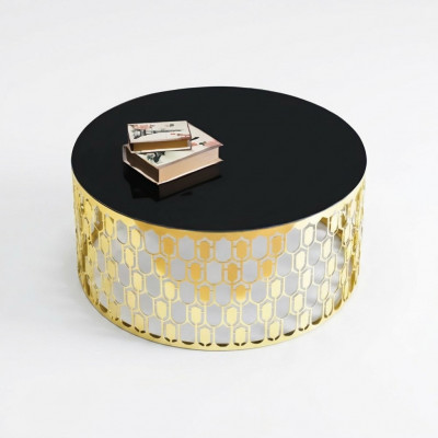 Canapé Dësch Sofadësch Kaffisdësch Niewendësch Gouden Dësch Moderne Glasdësch
