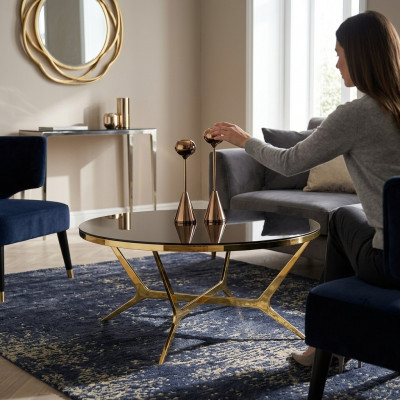 Dësch Wunnzëmmer Couchtisch Sofadësch Kaffisdësch Säitendësch Gold