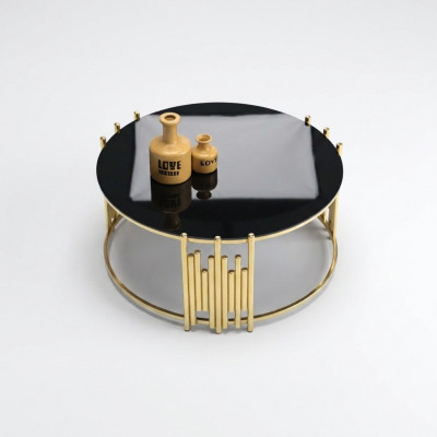 Wunnzëmmer Dësch Niddreg Dësch Kaffisdësch Bäidësch Gold Sofa Dësch